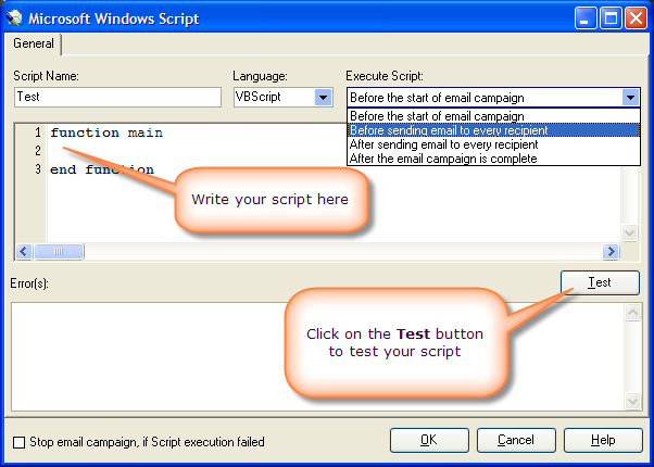 add script Using External Scripting Languages in G Lock EasyMail