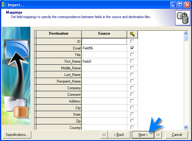 How to Import Contacts from CSV File into G Lock EasyMail Address Book check mapping How to Import Contacts from CSV File into G Lock EasyMail Address Book