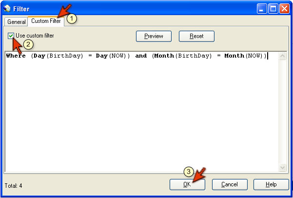 How to Send a Greeting Card to the Recipients Using Scheduler custom filter