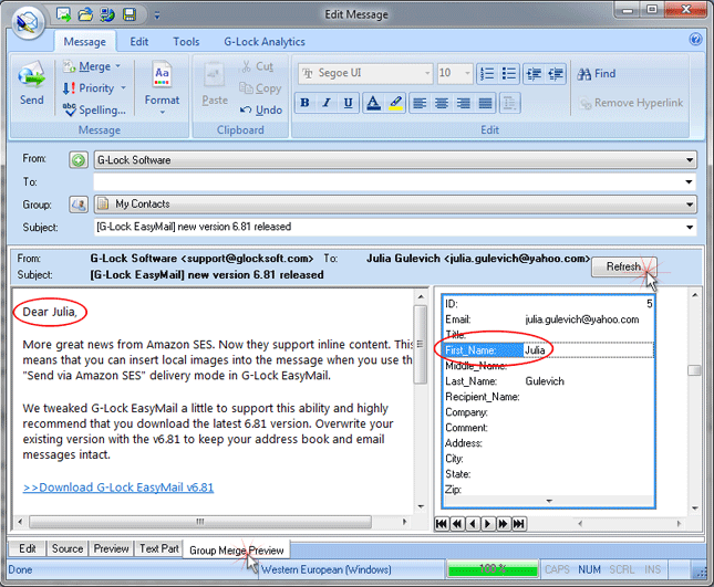 preview merge fields gem merge preview How to Send Customized Email Messages Using Merge Tags