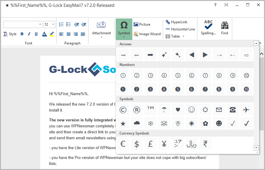 G-Lock EasyMail7 multilingual email