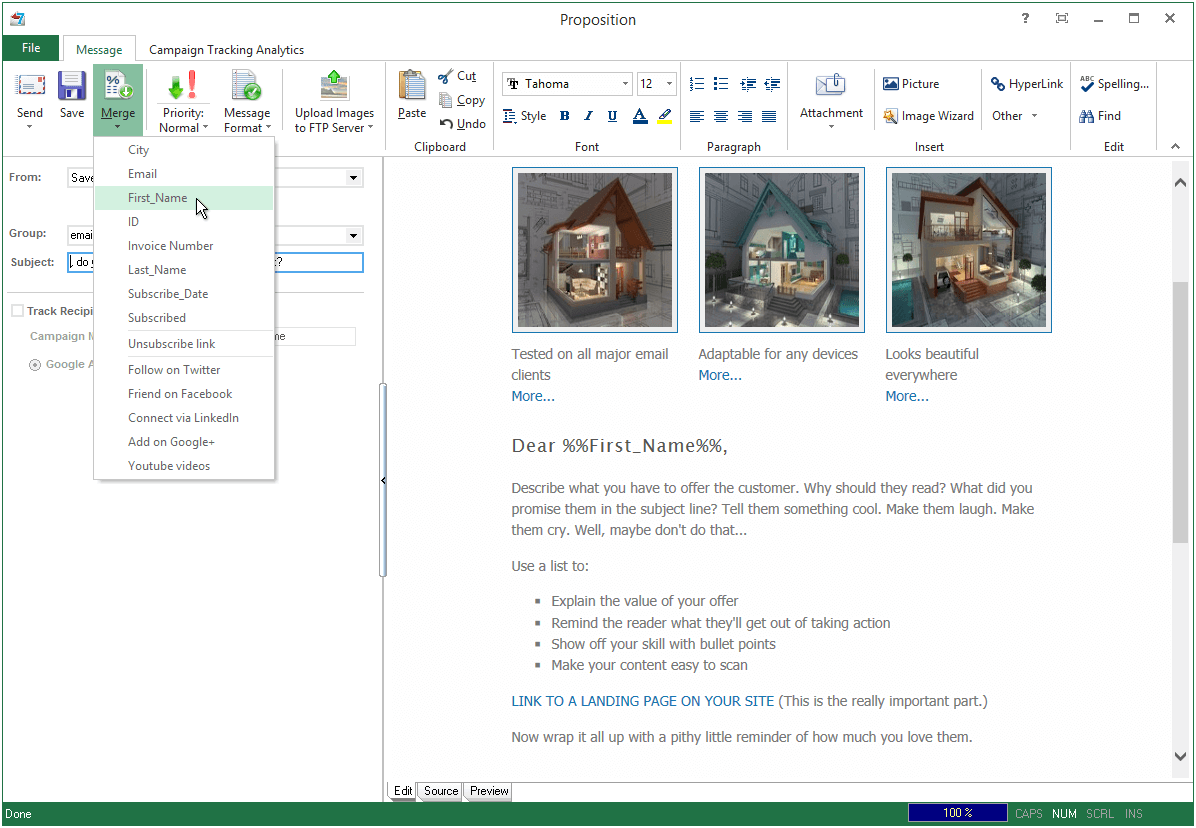 Create group with custom fields in G-Lock EasyMail7