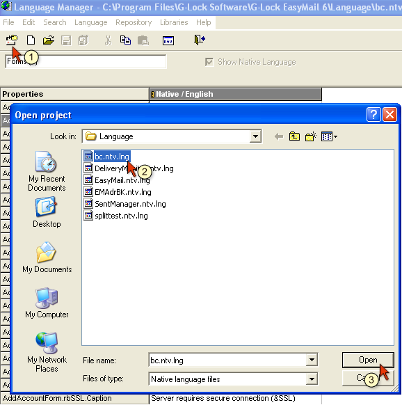 How to Translate G Lock EasyMail GUI Using Language Manager load project 2 How to Translate G Lock EasyMail GUI Using Language Manager