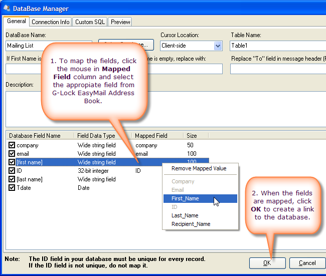 Segmenting List Using G Lock EasyMail Capabilities map fields Segmenting List Using G Lock EasyMail Capabilities