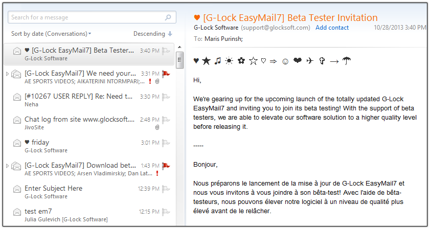Multilingual Message
