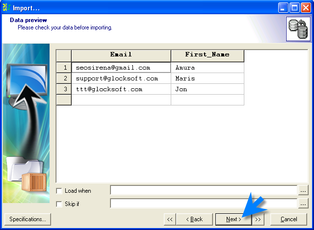 How to Import Contacts from CSV File into G Lock EasyMail Address Book preview contacts How to Import Contacts from CSV File into G Lock EasyMail Address Book