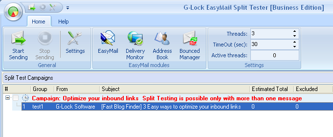 How to Send A/B Split Test with G Lock EasyMail Split test